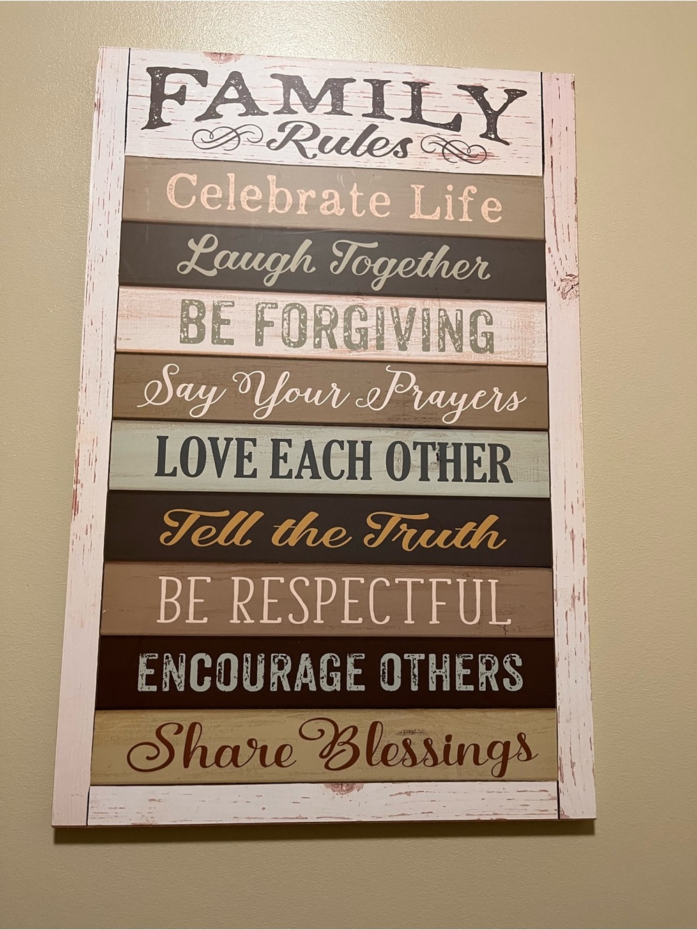 House Rules Wooden Sign - Like New!